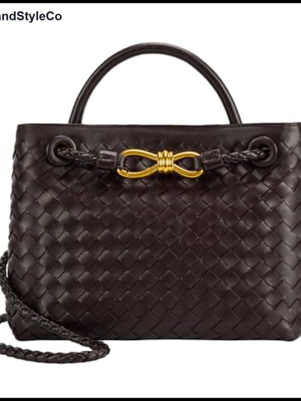 Woven Tote Bag for Women Leather Shoulder Handbag Top Handle Purses